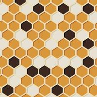 honeycomb based yellow hexagonal pattern vector