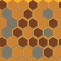 patrón hexagonal amarillo basado en panal vector