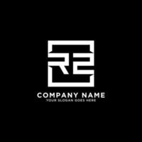 RZ initial logo inspirations, square logo template, clean and clever logo vector