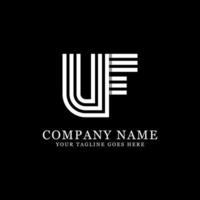 UF initial logo designs, creative monogram logo template vector