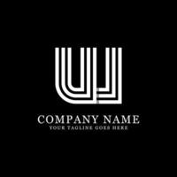 UU initial logo designs, creative monogram logo template vector