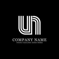 UN initial logo designs, creative monogram logo template vector