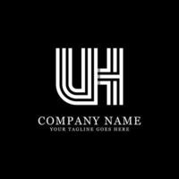 UH initial logo designs, creative monogram logo template vector