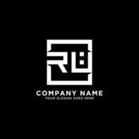 RU initial logo inspirations, square logo template, clean and clever logo vector