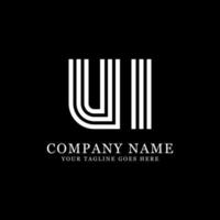 UI initial logo designs, creative monogram logo template vector