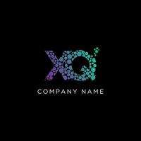 Creative gradient letter of XQ logo vector illustration