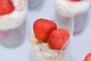 tasty vegan sweets arranged on the table for wedding reception photo