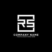 RS initial logo inspirations, square logo template, clean and clever logo vector