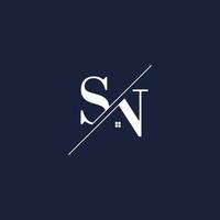 SN initial modern logo designs inspiration, minimalist logo template vector