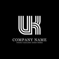 UK initial logo designs, creative monogram logo template vector