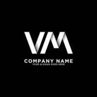 Ilustración de vector de diseño de logotipo de letra vm de nombre inicial, lo mejor para el logotipo de su empresa