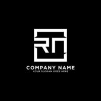 RN initial logo inspirations, square logo template, clean and clever logo vector