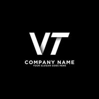 nombre inicial vt carta logotipo diseño vector ilustración, mejor para el logotipo de su empresa