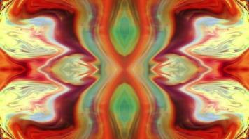 Abstract Colorful Paint Spread Mirror Reflection Fantasy video