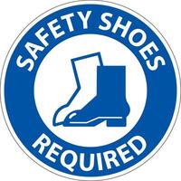 Label Floor Sign, Safety Shoes Required vector