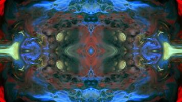 Abstract Colorful Paint Spread Mirror Reflection Fantasy video