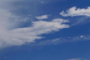 Clear blue sky and white clouds photo