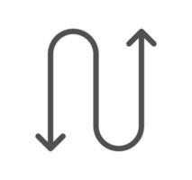 Arrows related icon outline and linear vector. vector