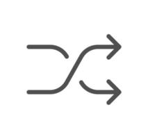 Arrows related icon outline and linear vector. vector