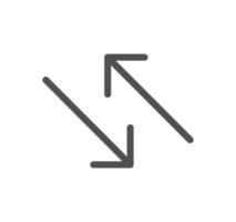 Arrows related icon outline and linear vector. vector