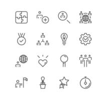 elated icons, personal, interaction, external business oriented va vector