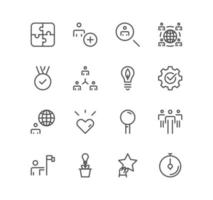 elated icons, personal, interaction, external business oriented va vector