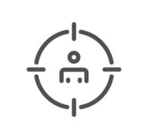 Target related icon outline and linear vector. vector