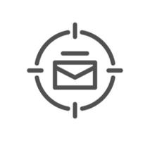 Target related icon outline and linear vector. vector