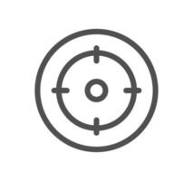 Target related icon outline and linear vector. vector
