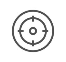 Target related icon outline and linear vector. vector