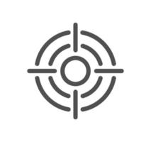 Target related icon outline and linear vector. vector