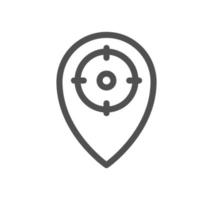 Target related icon outline and linear vector. vector