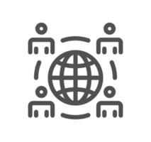 Core values related icon outline and linear vector. vector