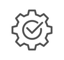 Robotic process automation related icon outline and linear vector. vector