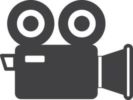 movie camera illustration in minimal style vector