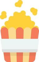 popcorn illustration in minimal style vector