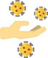 hand and virus illustration in minimal style vector