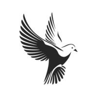 Elegant black and white dove logo. Perfect for any company looking for a stylish and professional look. vector