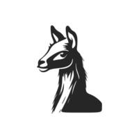 Give an elegant and classy look to your brand with a black and white llama logo vector