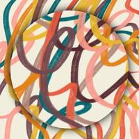 Moving colorful lines of abstract background vector