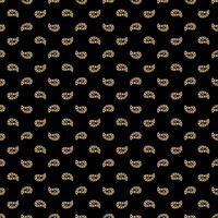 Abstract background. Vector art with gold on black. Design seamless pattern for textile, web and invitation card