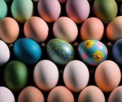 fotografía de un huevo de pascua decorado, pascua, festividad cristiana foto