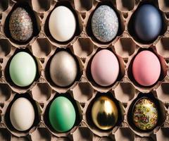 fotografía de un huevo de pascua decorado, pascua, festividad cristiana foto