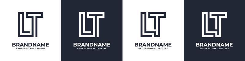 logotipo de monograma lt simple, adecuado para cualquier negocio con lt o tl inicial. vector
