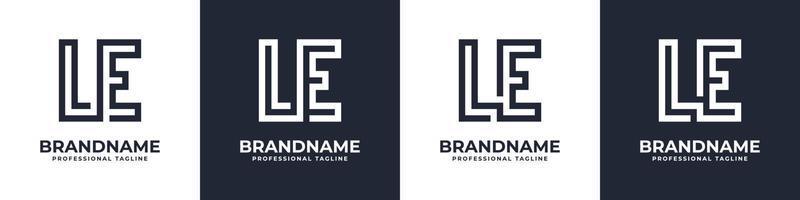 Simple LE Monogram Logo, suitable for any business with LE or EL initial. vector