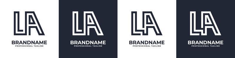 Simple LA Monogram Logo, suitable for any business with LA or AL initial. vector