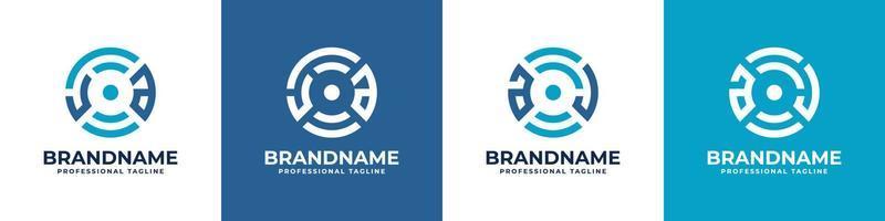 logotipo de monograma de tecnología global de letra ja o aj, adecuado para cualquier negocio con iniciales ja o aj. vector