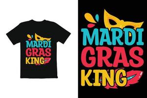 Diseño de camiseta de mardi gras. archivo listo para imprimir de gráficos de camiseta de mardi gras vector