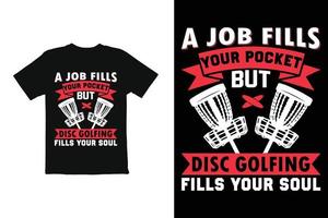 diseño de camiseta de golf de disco. camisa de golf de disco vector