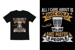 disc golf t shirt design. disc golfing shirt vector